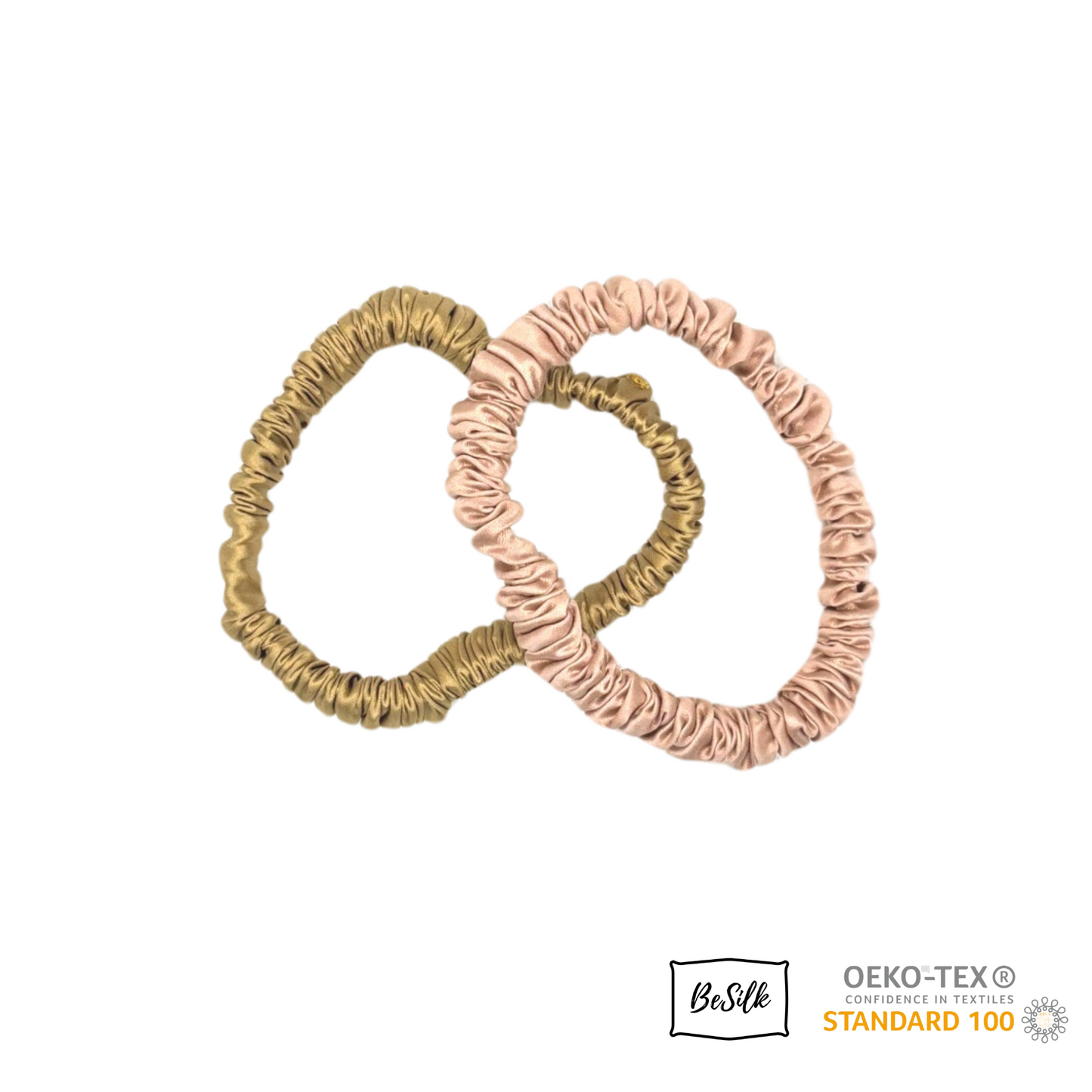 Duo Scrunchies Mini Gold et Rose Gold