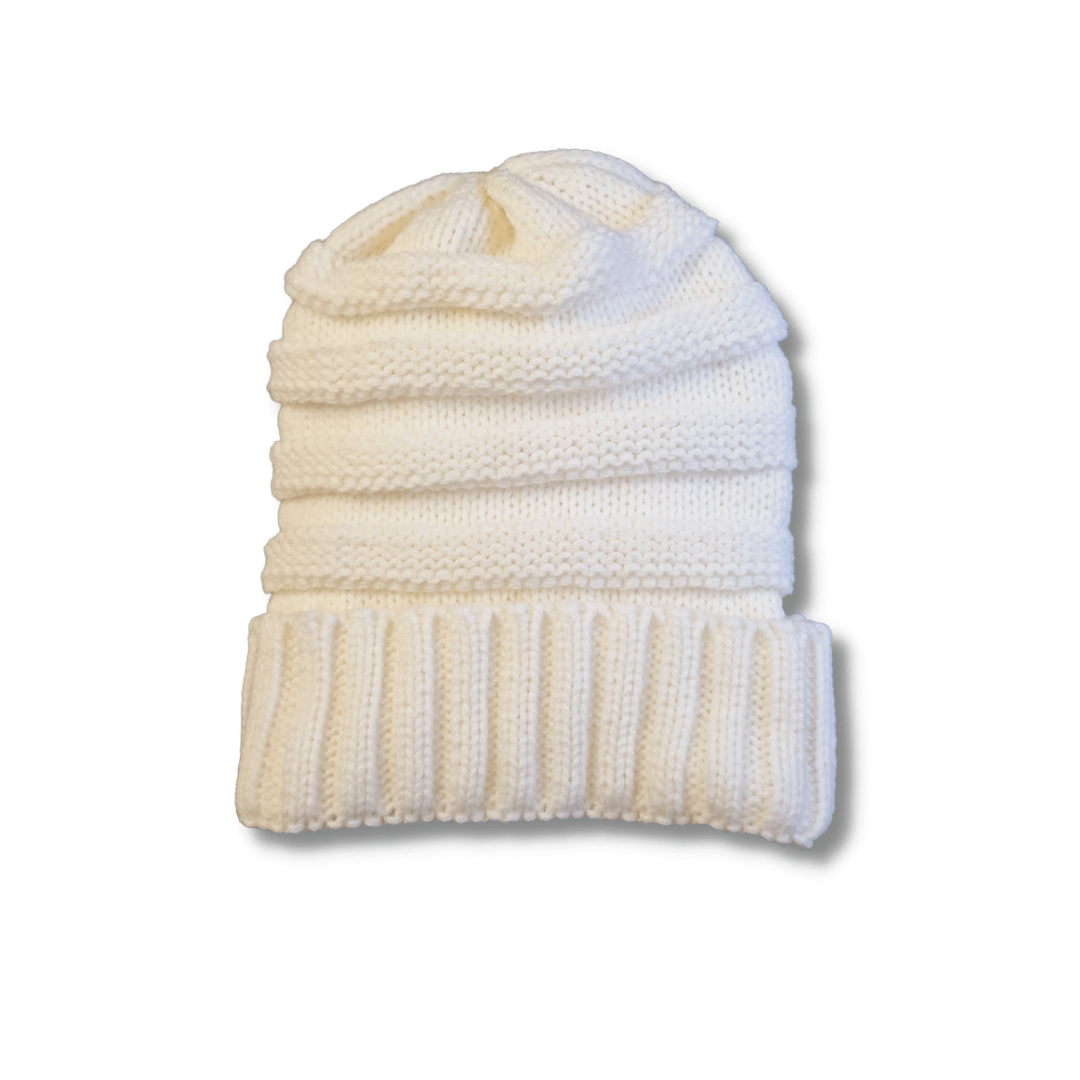 Bonnet Hiver Oversize Blanc perle