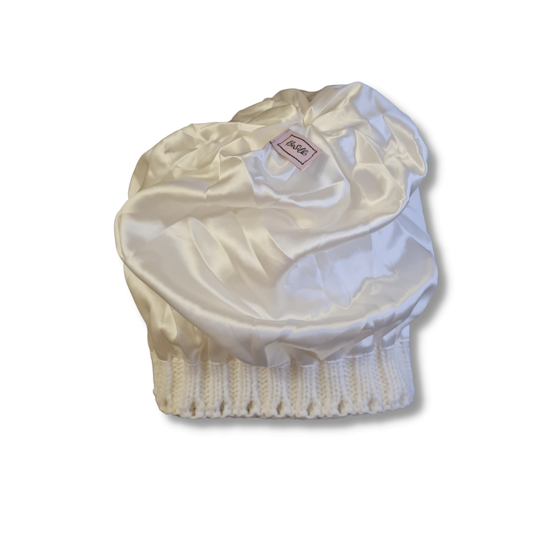 Bonnet Hiver Oversize Blanc perle